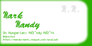 mark mandy business card
